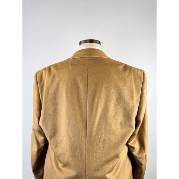 Ragan Burns Mens Blazer Mustard Two Button Cashmere Sports Coat Suit Jacket 44L - Picture 11 of 14